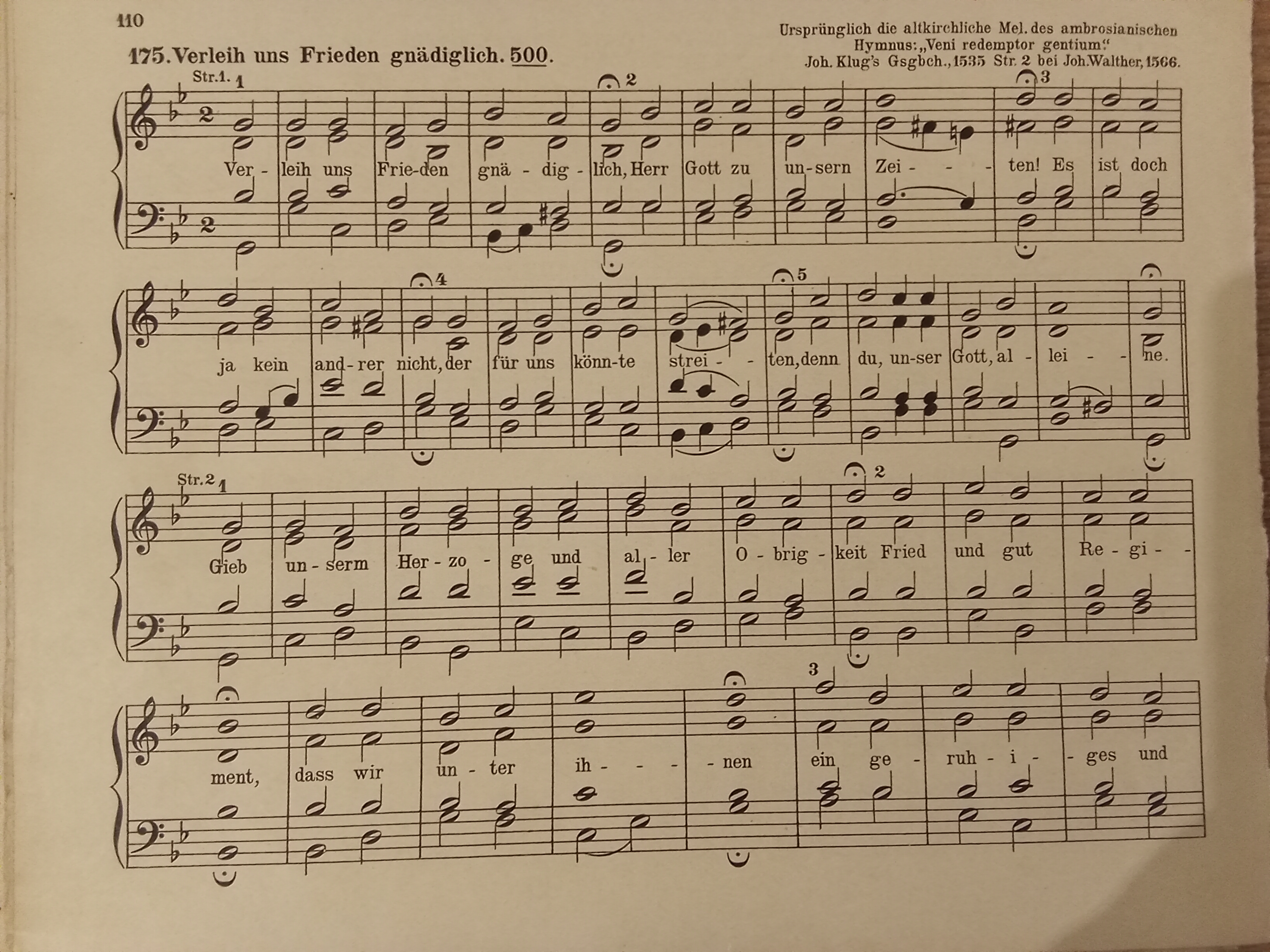 Auszug Altenburger Choralbuch